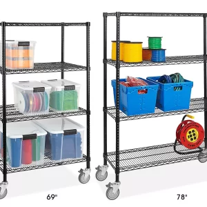 Black Mobile Shelving