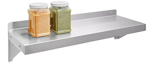 Stainless Steel Wall-Mount Shelving