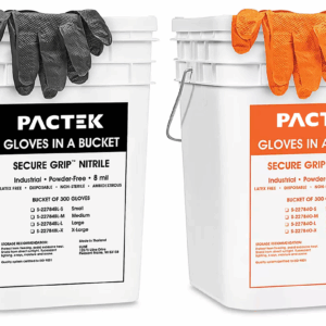 Secure Grip™ Nitrile Gloves in a Bucket