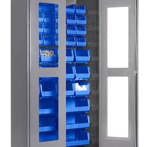 Clear-View Bin Storage Cabinets