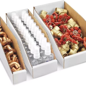 White Corrugated Bins