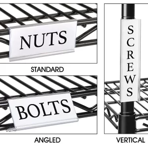 Wire Shelving Label Holders