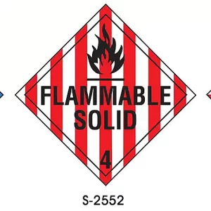 Hazard Class 4 D.O.T. Placards