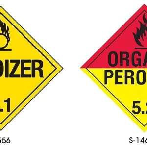 Hazard Class 5 D.O.T. Placards