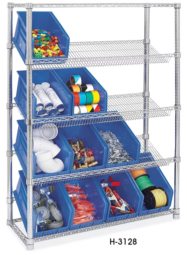 Slanted Wire Shelving