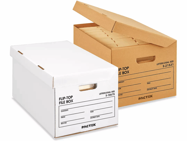 Flip-Top File Boxes