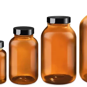 Clear Wide-Mouth Glass Jars
