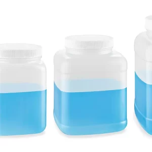 Square Wide-Mouth Plastic Jars