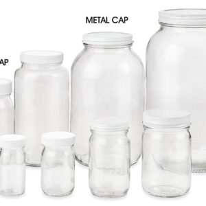 Amber Straight-Sided Glass Jars