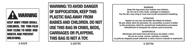Suffocation Warning Labels