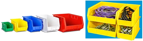 Pactek Plastic Stackable Bins