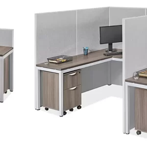 Single Row Downtown Privacy Workstations