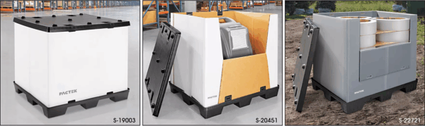 Reusable Bulk Container with Drop Panel - Corrugated,