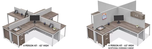 Quad Downtown Privacy Workstations