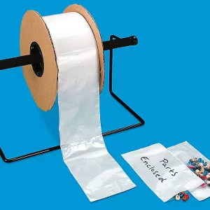 Pactek 2 Mil White Back Bags on a Roll