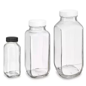 French Square Glass Jars