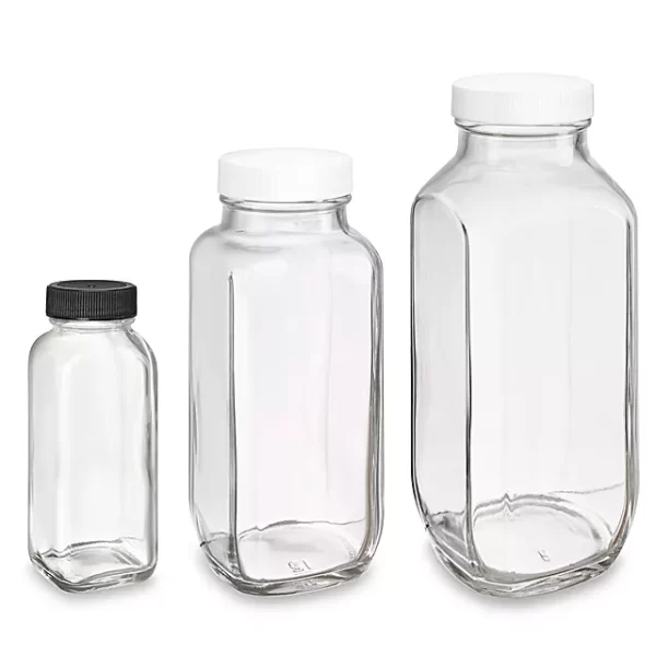 French Square Glass Jars