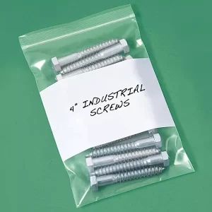 Pactek 6 Mil White Block Reclosable Bags