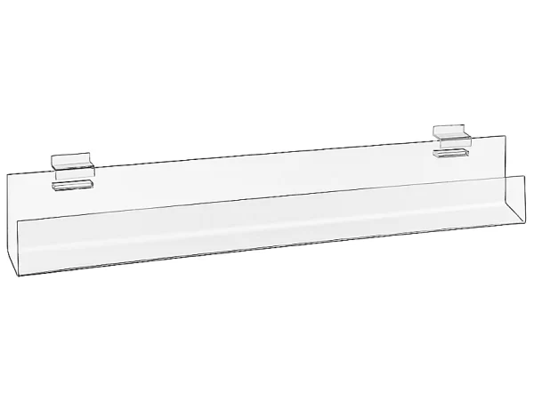 Slatwall Acrylic J-Shelves