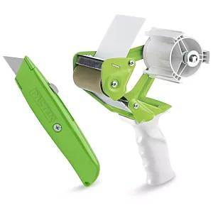 Pactek Lime Green Knife and Tape Dispenser Combo