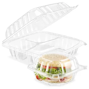 Clear Hinged Take-Out Containers