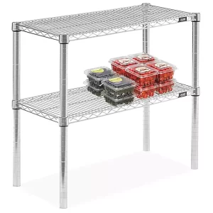 Two-Shelf Stainless Steel Wire Shelving