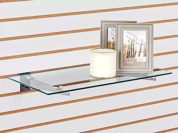 Slatwall Glass Shelves