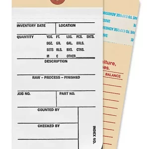 2-Part Carbon Inventory Tags with Adhesive