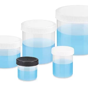 Translucent Round Wide-Mouth Plastic Jars