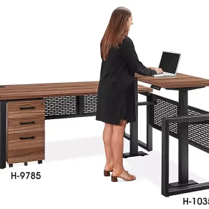 Metro L-Desks with Adjustable Height Return