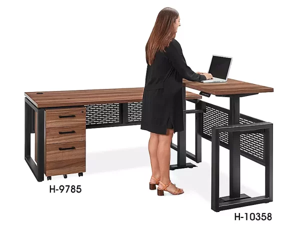 Metro L-Desks with Adjustable Height Return