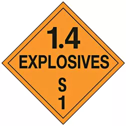 Hazard Class 1 D.O.T. Placards