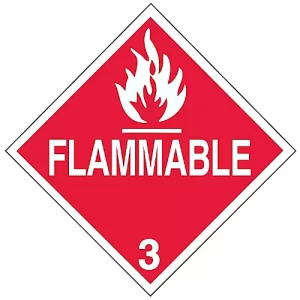 Hazard Class 3 D.O.T. Placards