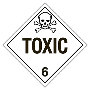 Hazard Class 6 D.O.T. Placards