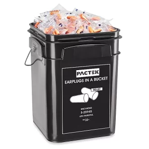 Pactek Earplugs in a Bucket