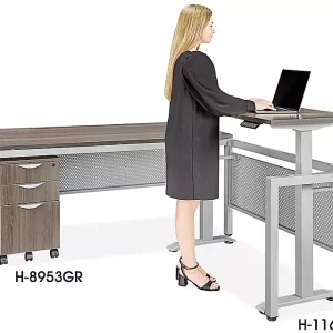 Downtown L-Desks with Adjustable Height Return