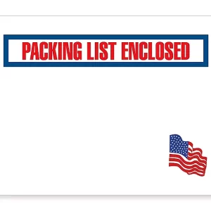 American Flag Packing List Envelopes