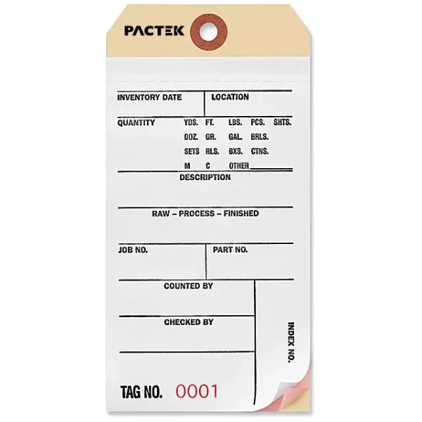 3-Part Carbonless Inventory Tags