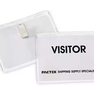 Name Badge Holders - 4 x 3", Horizontal, Clip-On Style
