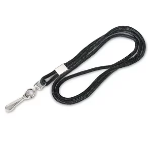 Standard Lanyard with Hook - Black