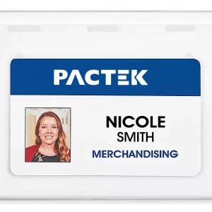 Name Badge Holders - 4 x 3", Horizontal, Pre-Punched
