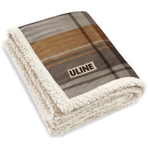 Lamb's Wool Throw - Brown Plaid