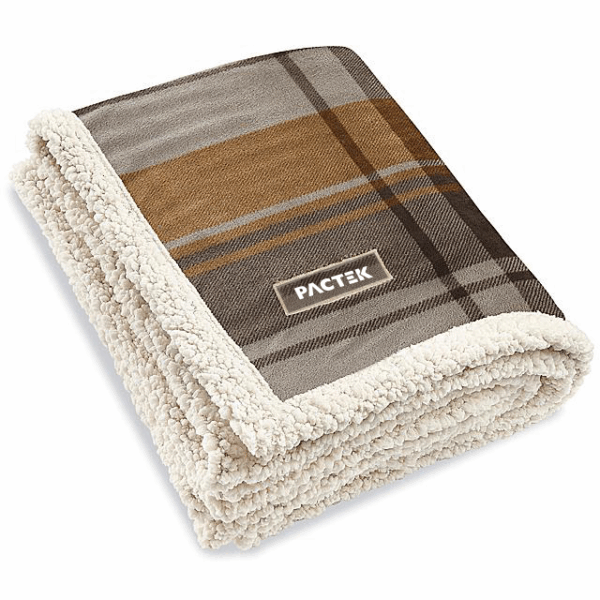 Lamb's Wool Throw - Brown Plaid