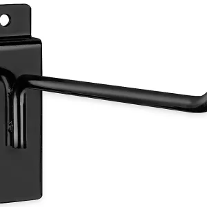 Peg Hooks for Slatwall - 6", Black