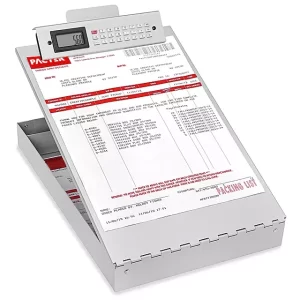 Aluminum Clipboard - Top Opening with Calculator, Letter