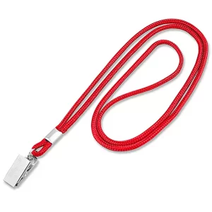 Standard Lanyard with Clip - Red