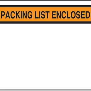"Packing List Enclosed" Banner Envelopes