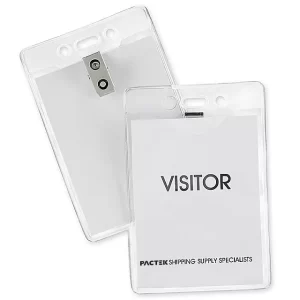 Name Badge Holders - 3 x 4", Vertical, Clip-on Style