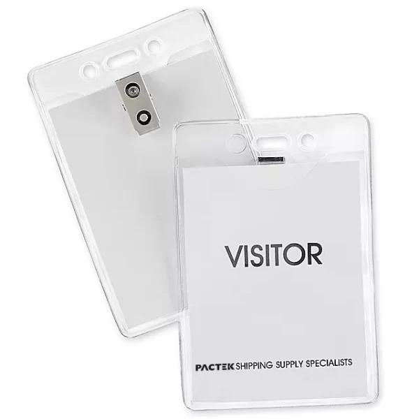 Name Badge Holders - 3 x 4", Vertical, Clip-on Style