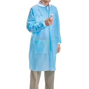 Pactek Knit Cuff Lab Coats - Blue, 3XL